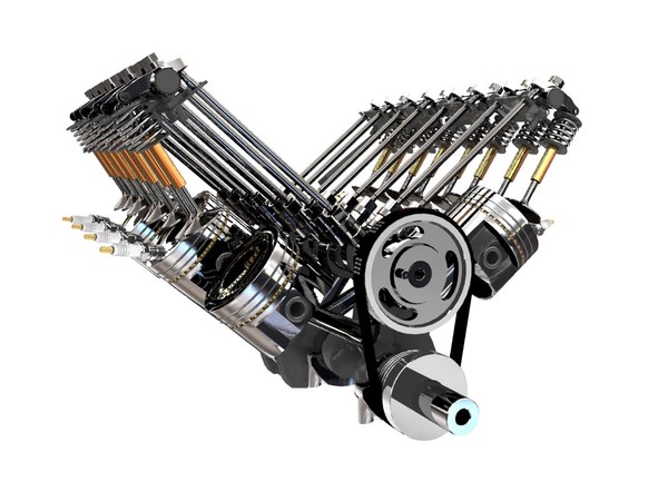 V8 Engine Mechanism - Animated / Textured / Fx v2.2